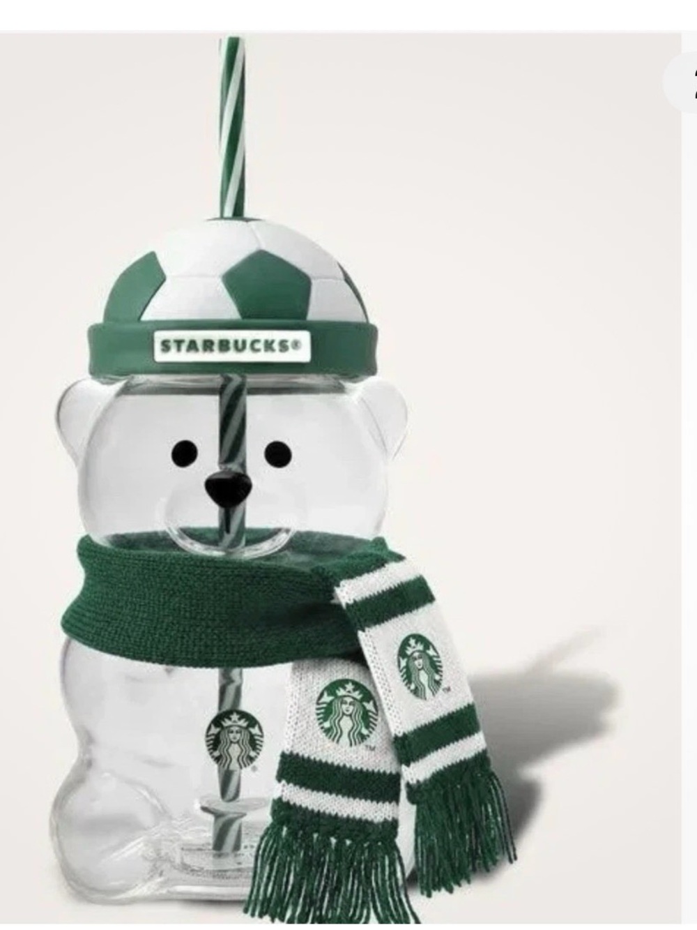 Starbucks FIFA Soccer Bearista Glass cup NIB RESERVE MEMBER ONLY - Picture 2 of 10